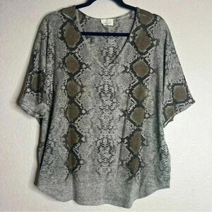 Ember Knit Snakeskin Blouse